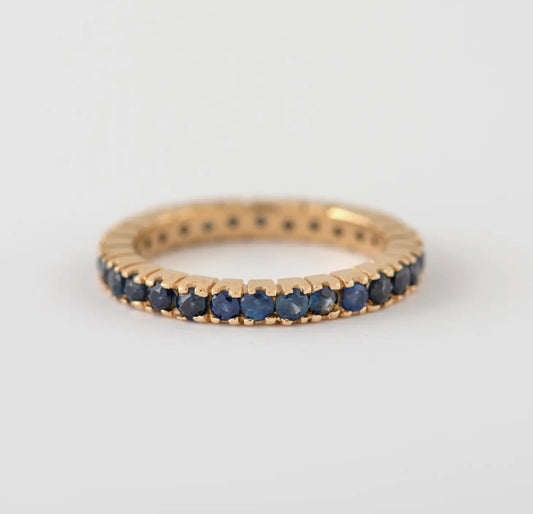 Beatrice Blue Sapphire Band - Size 5
