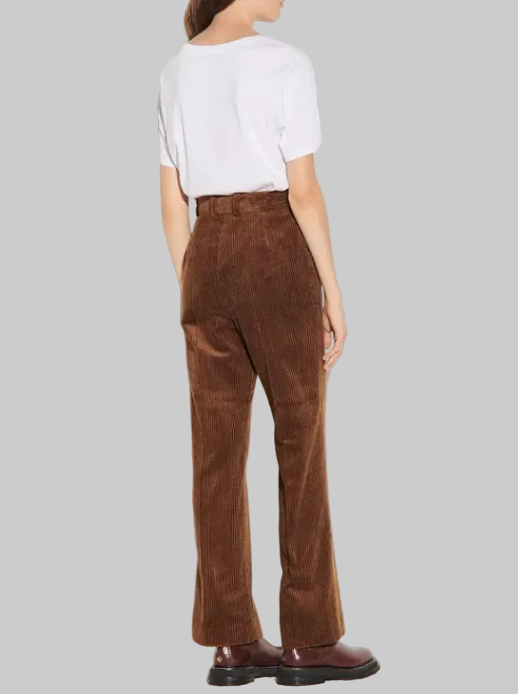 SANDRO Brown Straight Cut Cord Pants - Size S