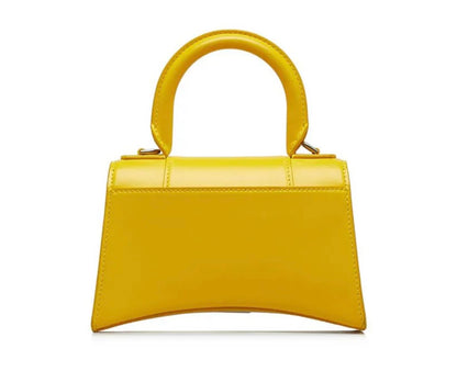 Balenciaga Hourglass XS leather tote in canary yellow