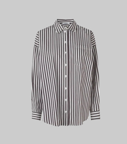 NEW*OVAL SQUARE Striped Button Up - Size M
