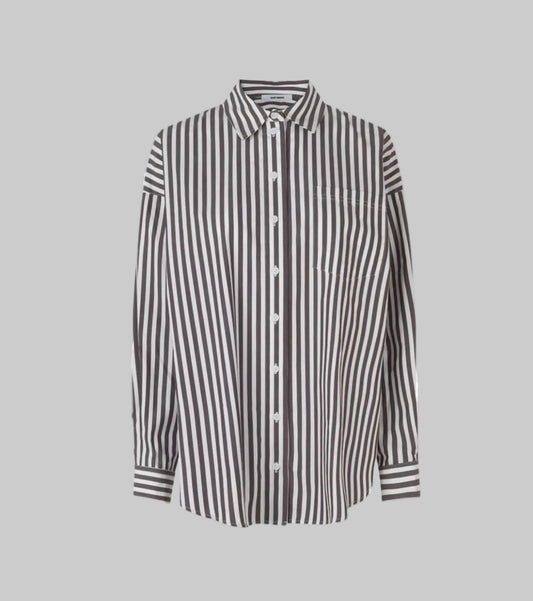 NEW*OVAL SQUARE Striped Button Up - Size M