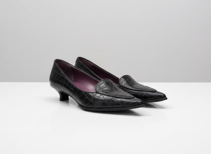 MAX MARA Vintage Croc Kitten Heels - Size 38