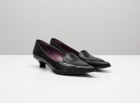 MAX MARA Vintage Croc Kitten Heels - Size 38