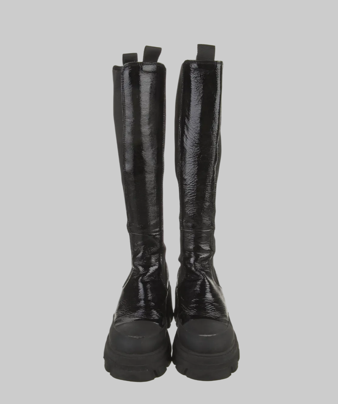 GANNI Patent Leather Chelsea Boot - Size 39