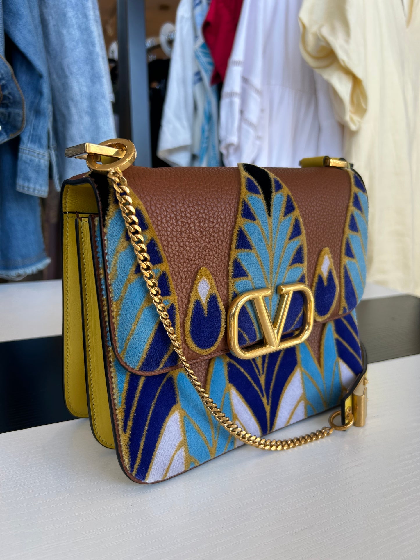 VALENTINO GARAVANI Vsling Velvet Shoulder Bag