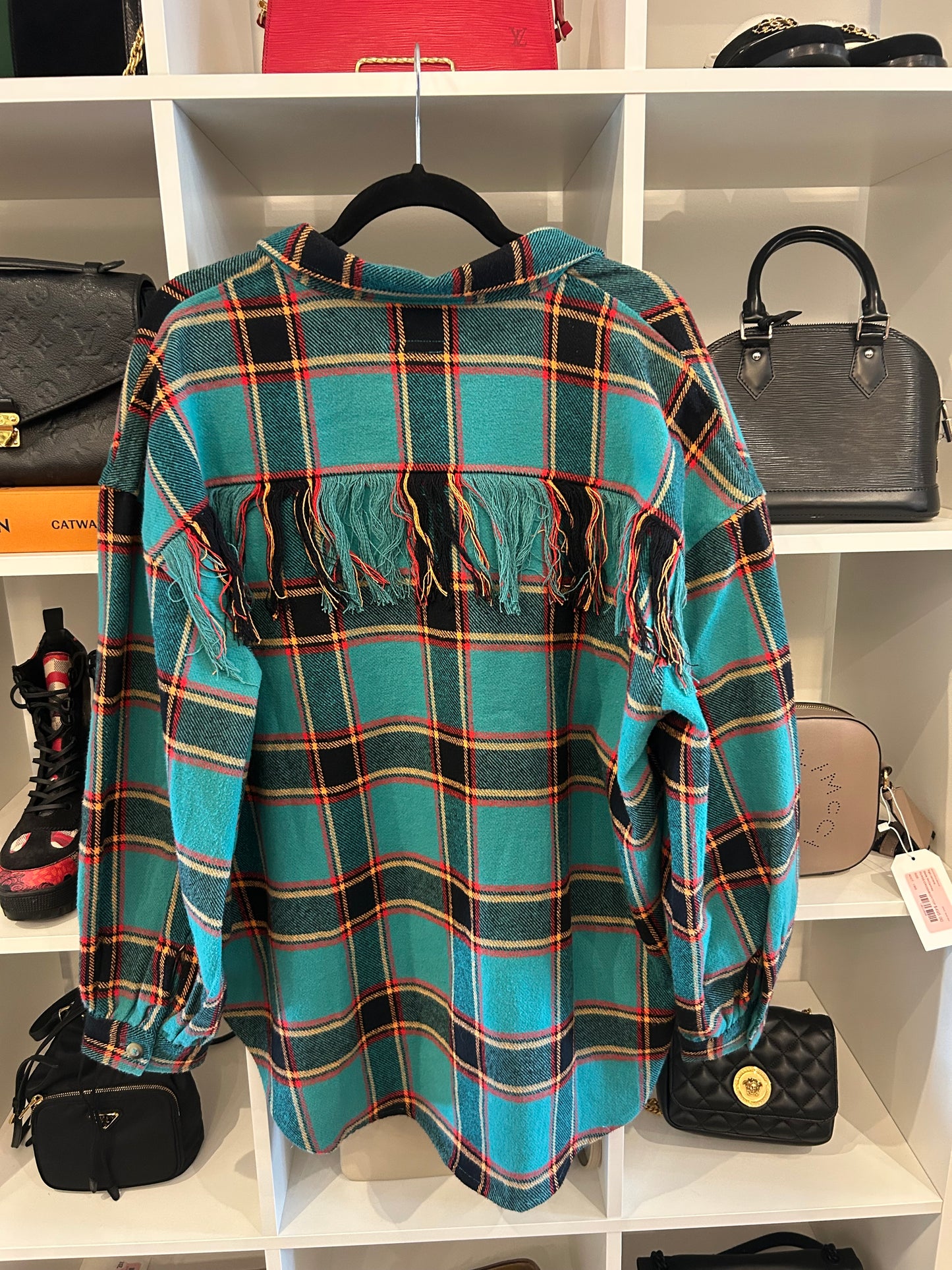 Mother Fringe Plaid Button Down - Size S