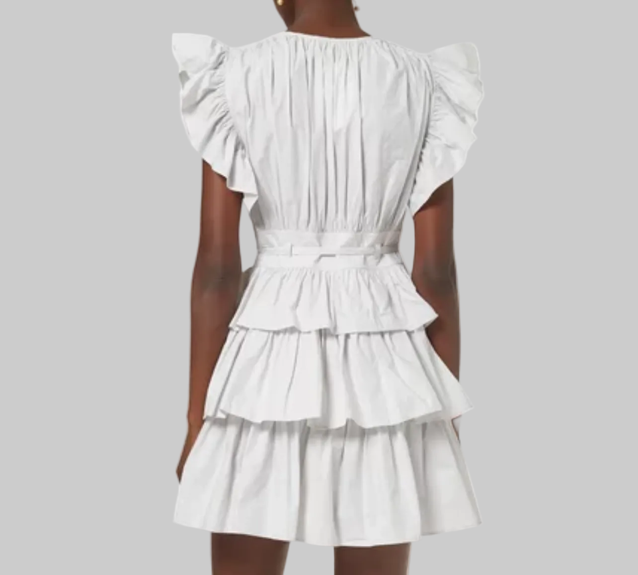 ULLA JOHNSON Ruffle Sena Mini dress - Size 12