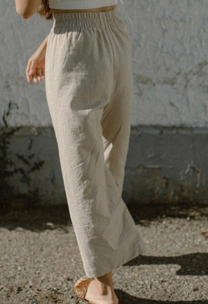 HARLY JAE Linen Cotton Cropped Pants - Size S