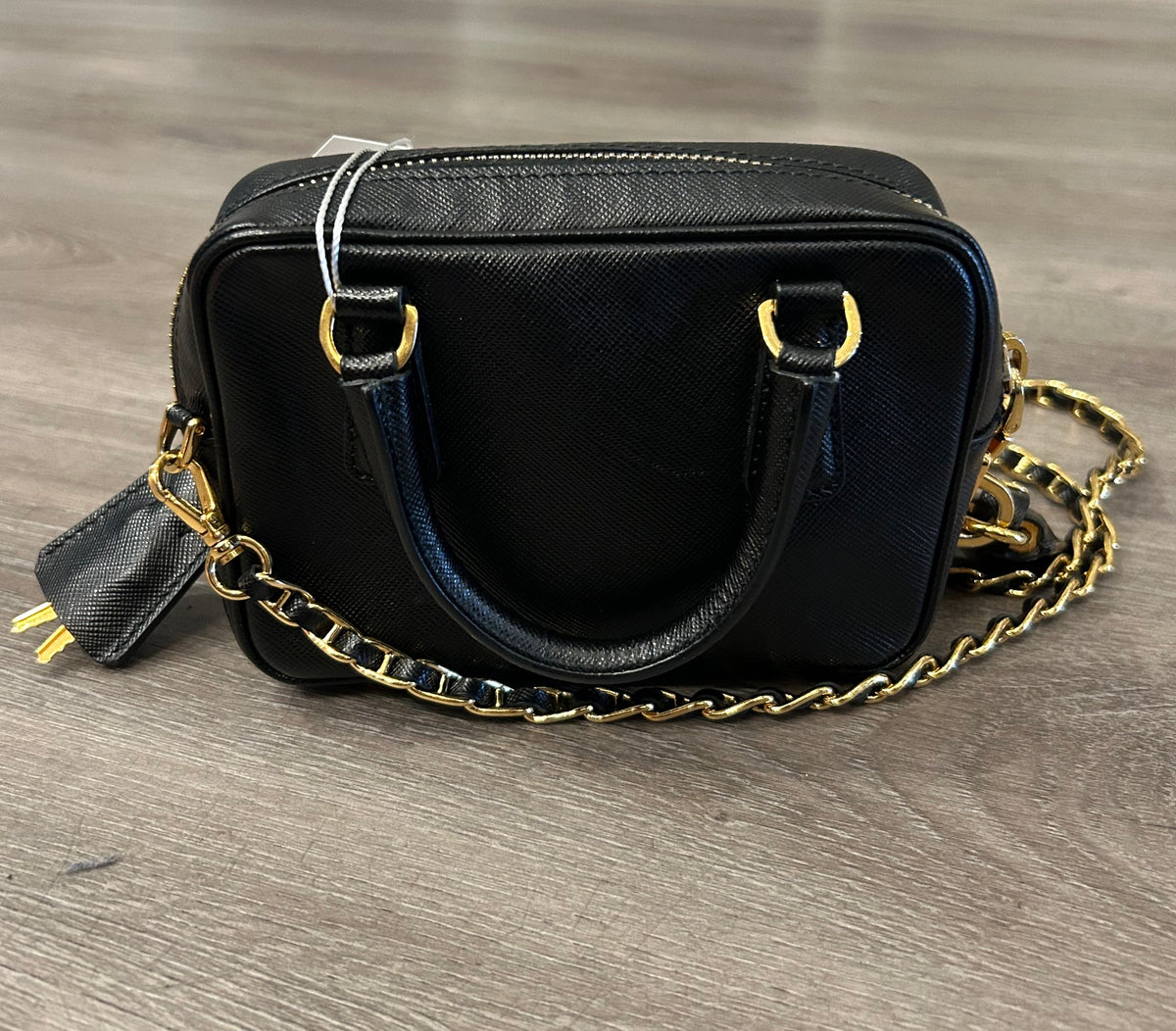 PRADA Lux Saffiano Mini Bauletto Bag