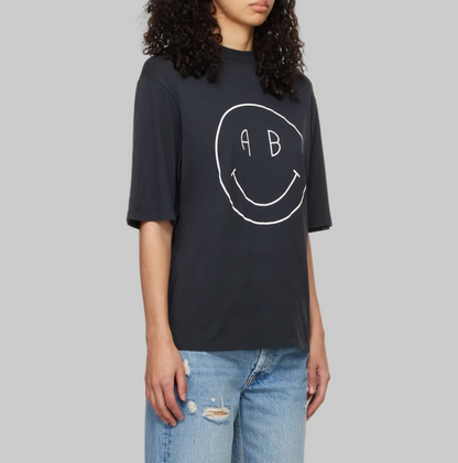 ANINE BING Avi Tee Smiley - Size xs
