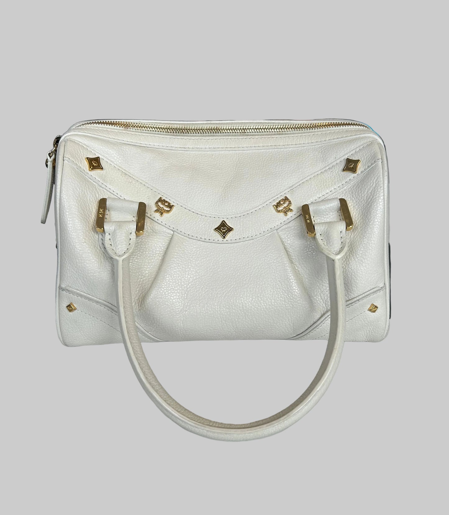 MCM White Bowling Bag