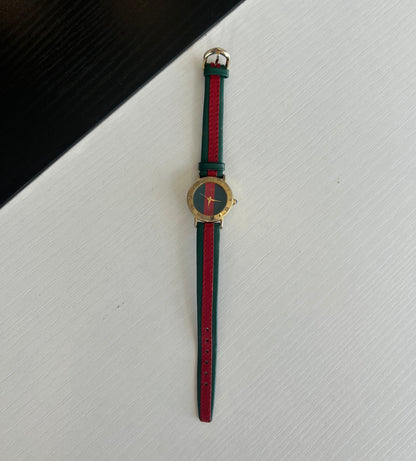 GUCCI Vintage Red & Green Stripe Watch - Size xs