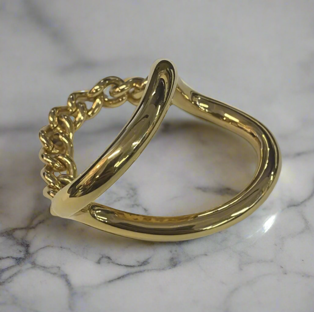 MAISON MARGIELA Cuff And Chain Bangle Bracelet