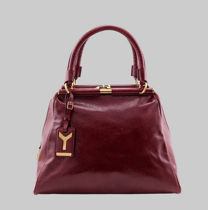 YVES SAINT LAURENT Red Patent Swing Bag