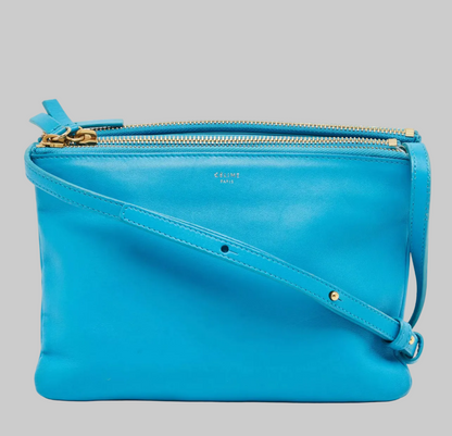 CÉLINE Blue Small Trio Crossbody
