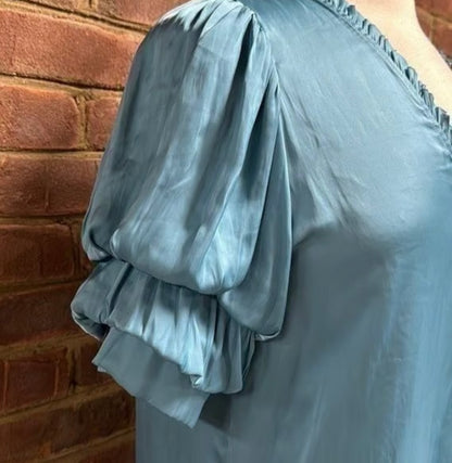 ZADIG & VOLTAIRE Turquoise Silk Blouse - Size S