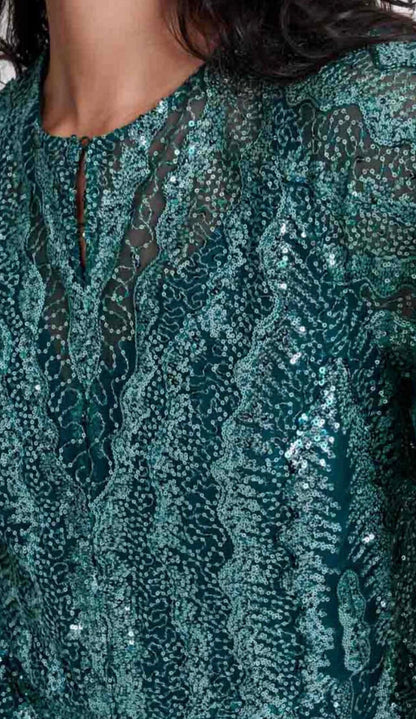 NEW*MAJE Rilousa Sequin Maxi Dress - Size 38