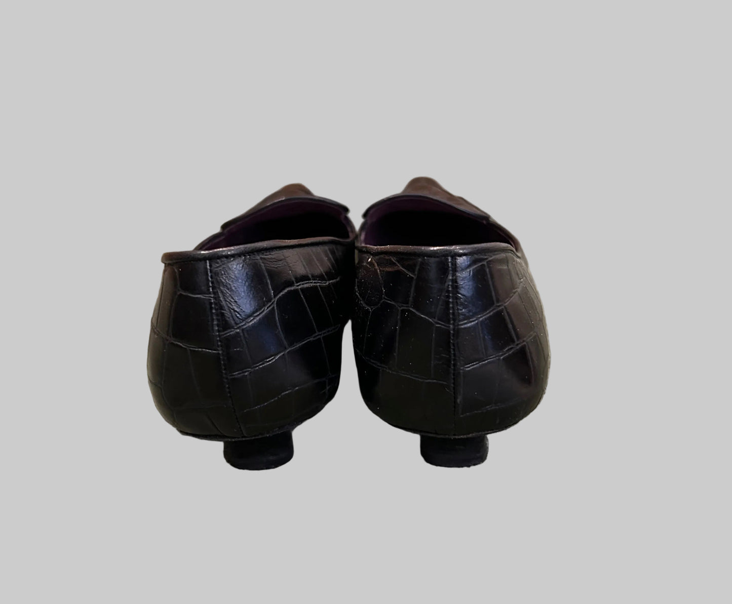MAX MARA Vintage Croc Kitten Heels - Size 38