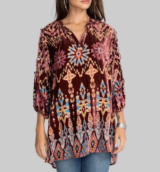 JOHNNY WAS Velvet Tunic - Size xs
