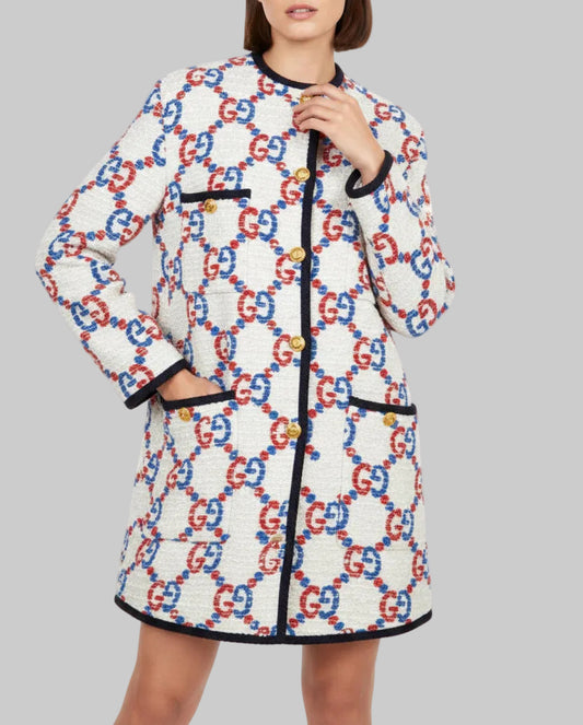 GUCCI Tweed GG Sylvie Jacket - Size S