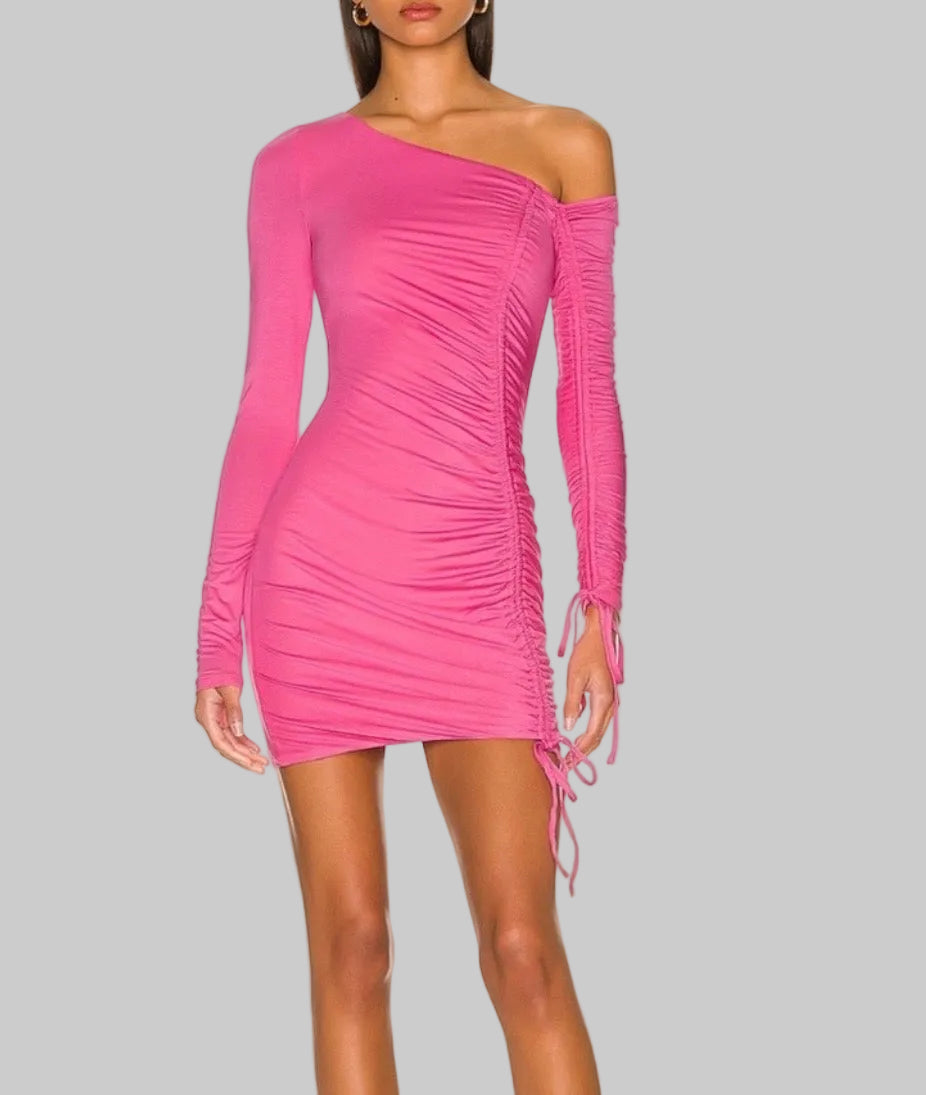 NEW* CAMILA COELHO Pink Cinched Mini Dress - Size xs