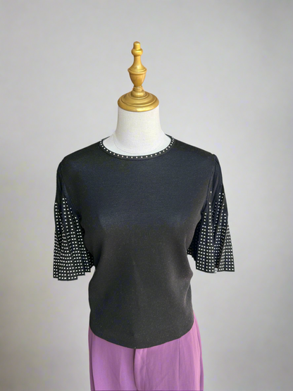 ALEXANDER MCQUEEN Pleated Sleeve Knit - Size s