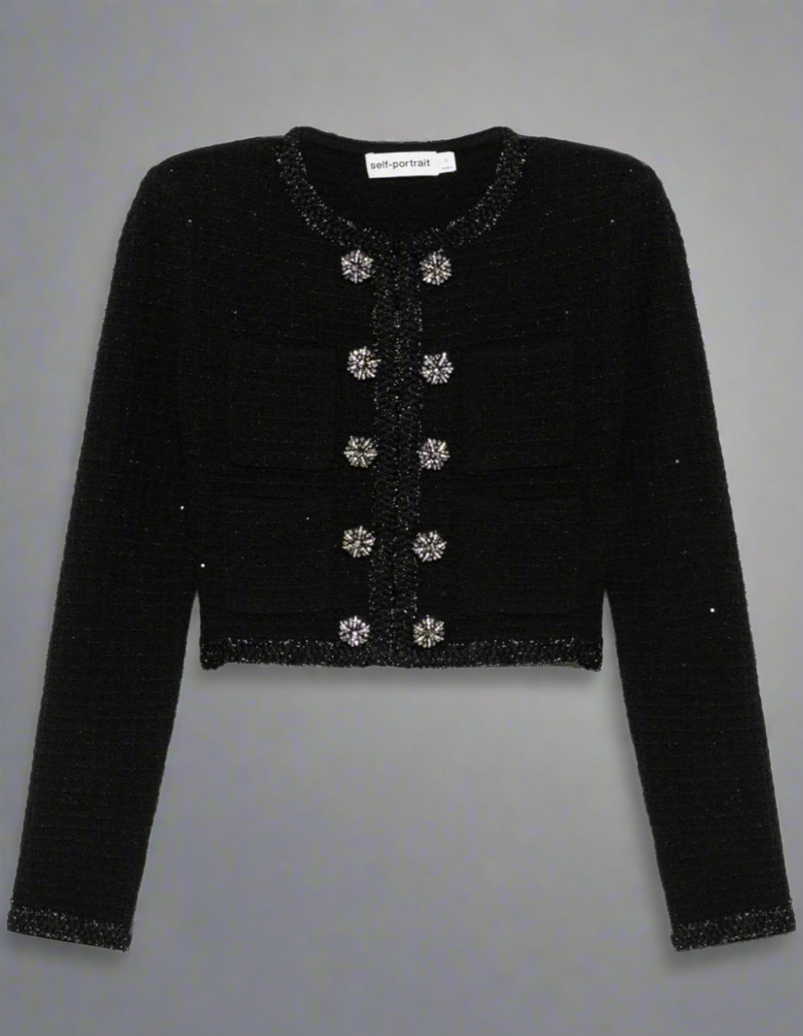 NEW* SELF-PORTRAIT Sequin Embellished Jacket - Size L