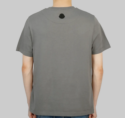 MONCLER Grey Graphic T-Shirt - Size S