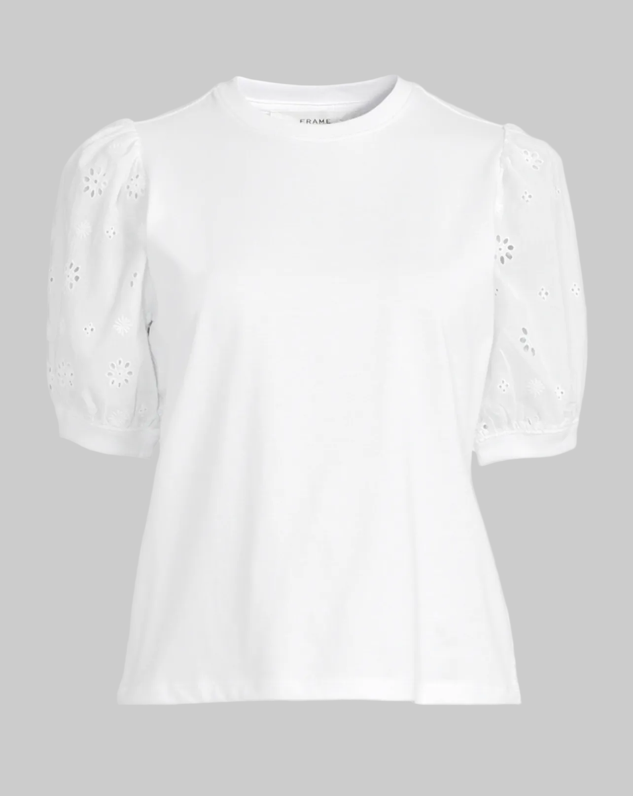 FRAME The Lace Sleeve T-Shirt - Size S