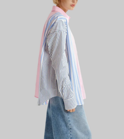 ESSENTIAL ANTWERP Multicoloured Striped Button Up - Size M