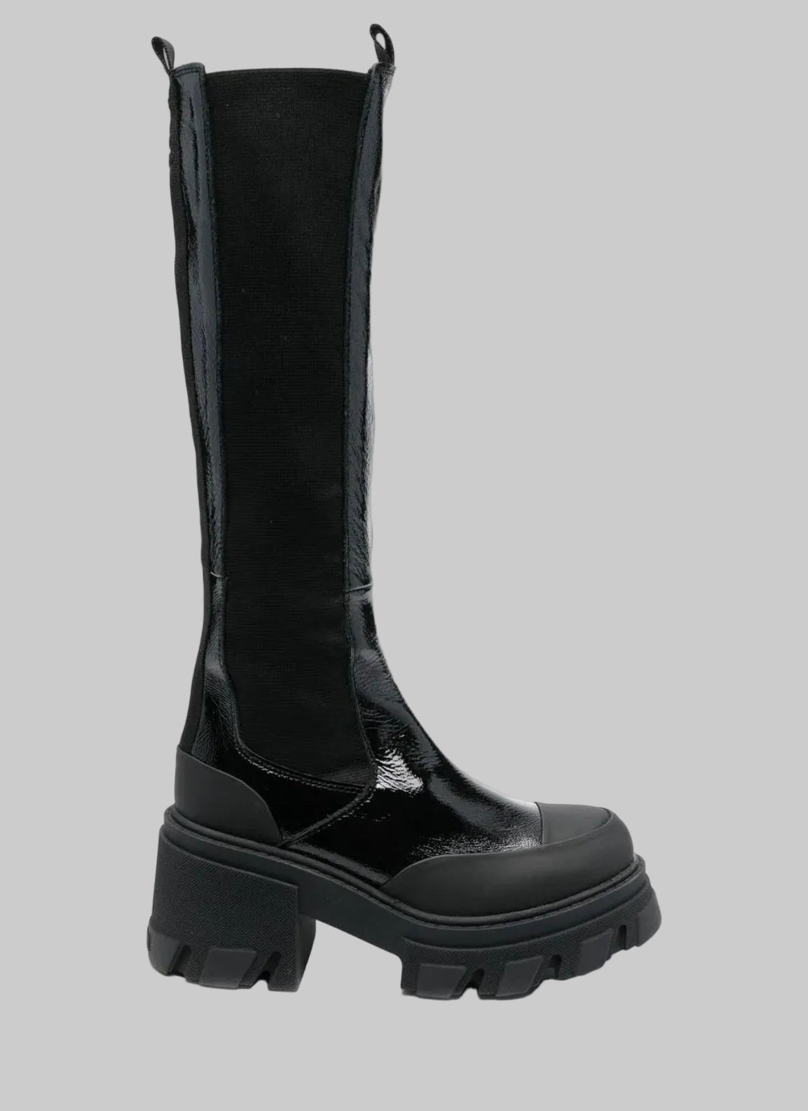 GANNI Patent Leather Chelsea Boot - Size 39