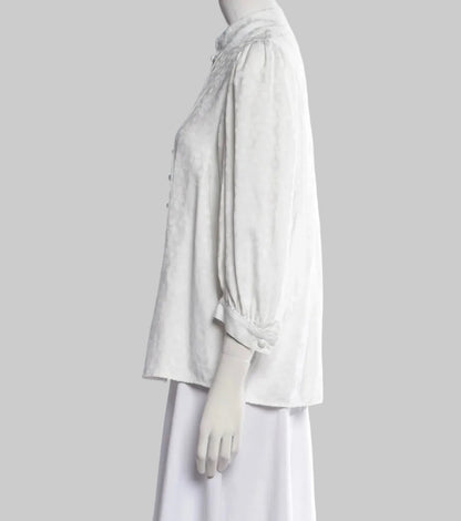 SMYTHE White Puff Sleeve Blouse - Size M