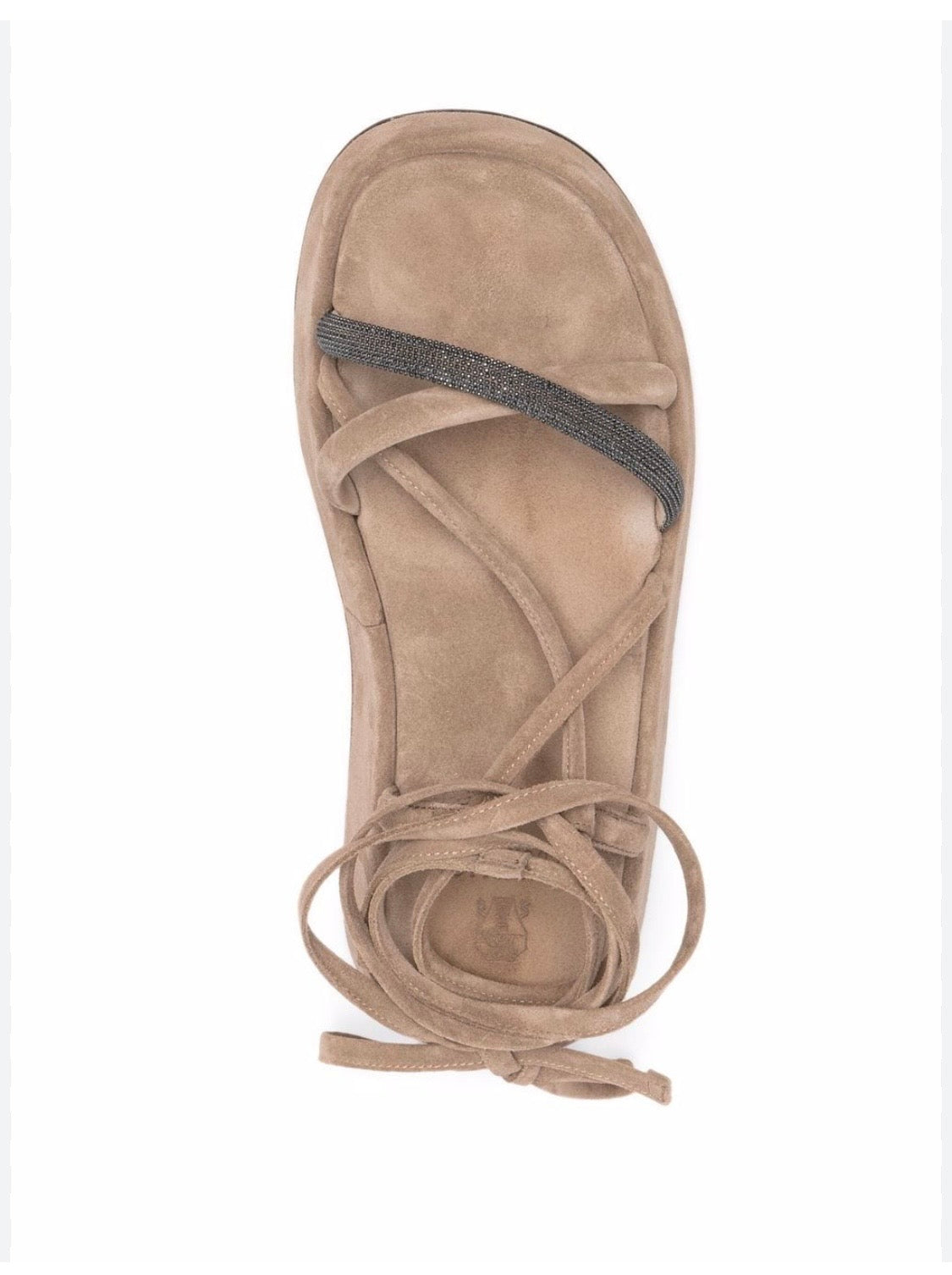 BRUNELLO CUCINELLI Ankle Tie Flatform Sandals - Size 40