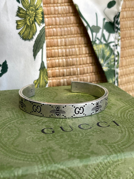 Gucci Engraved Bee Cuff