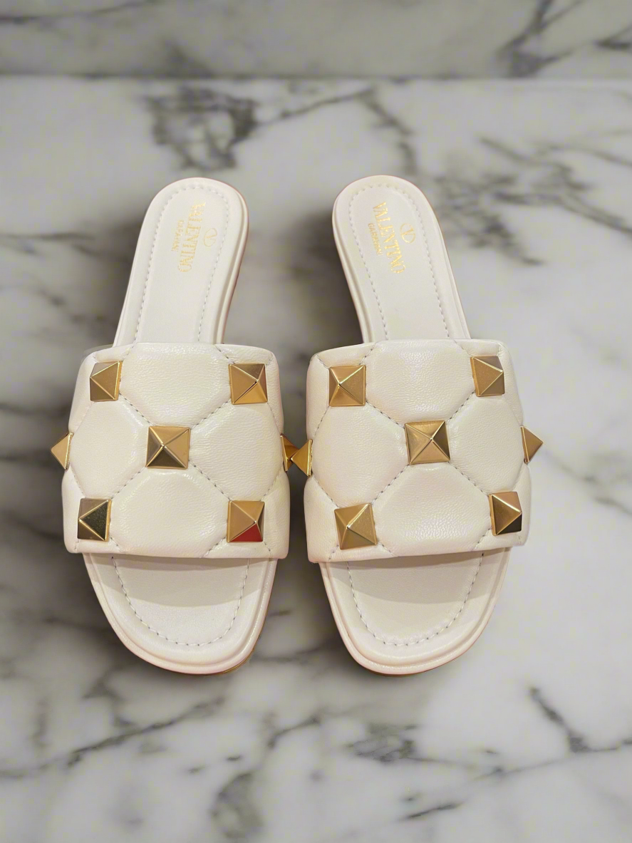 NEW Valentino Roman Stud Slides - Size 37.5