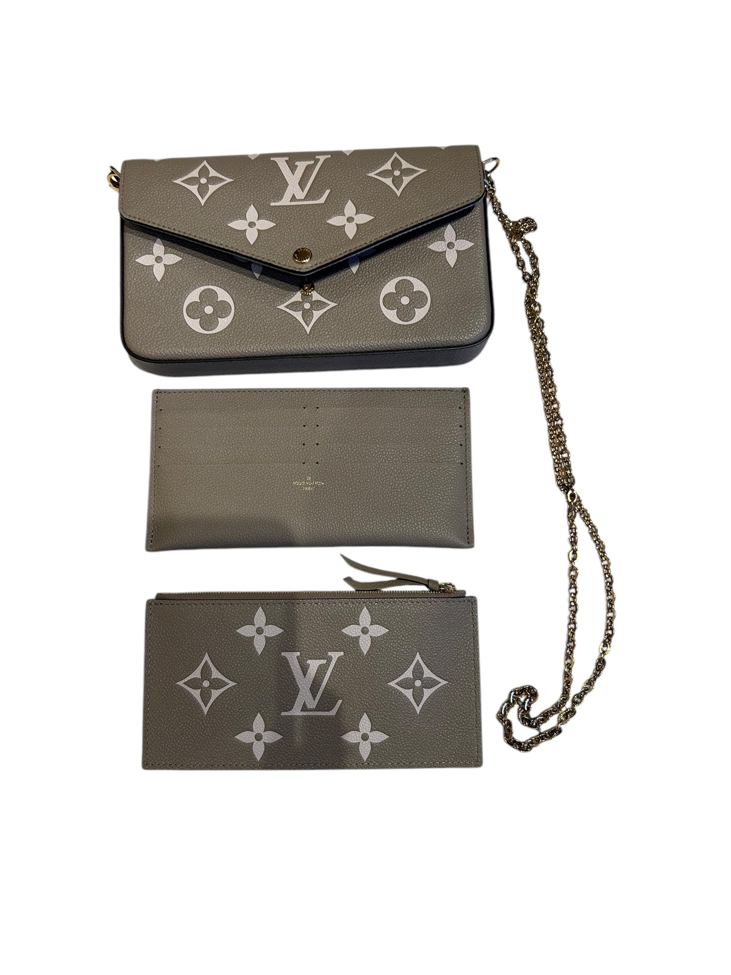 LOUIS VUITTON Félicie Pochette Dove Cream