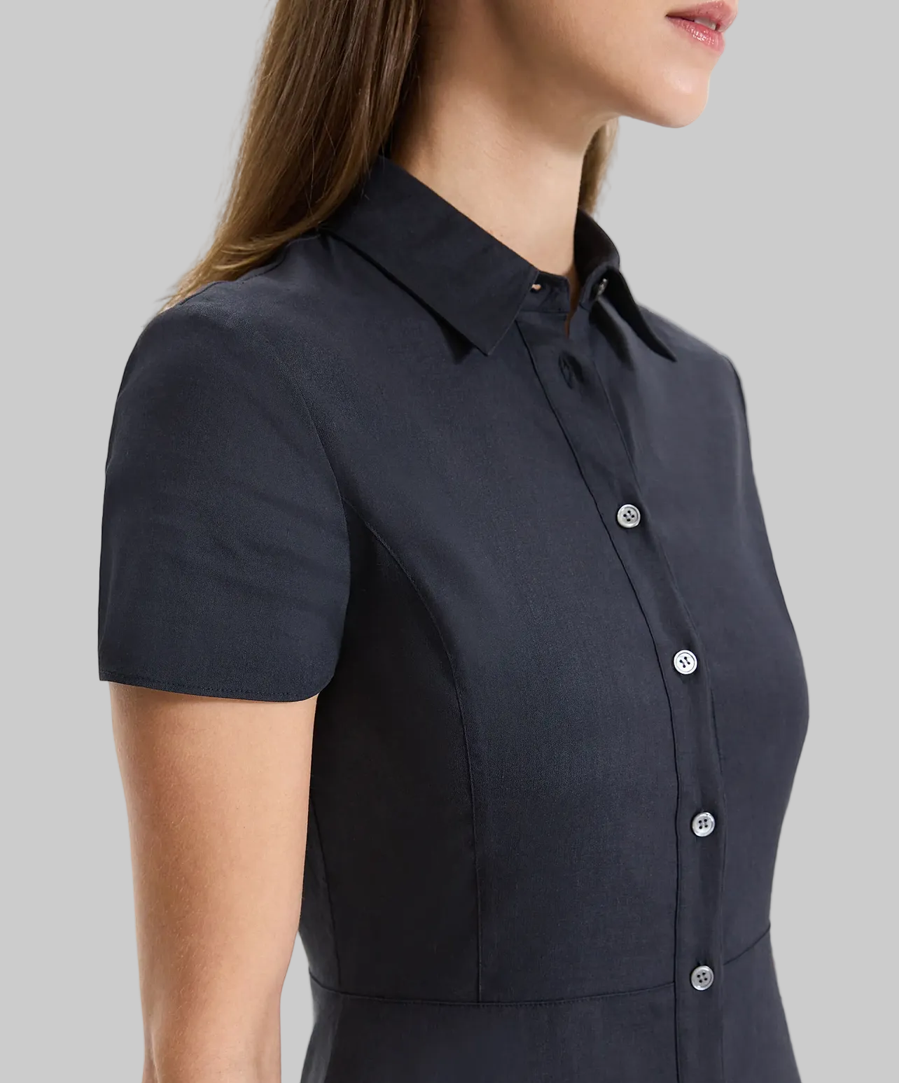 THEORY Black Linen Dress - Size 4