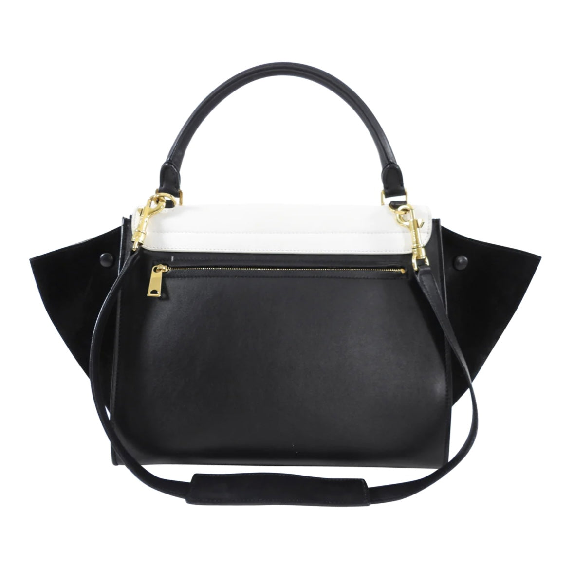 Celine Black and White Medium Trapeze Two Way Bag