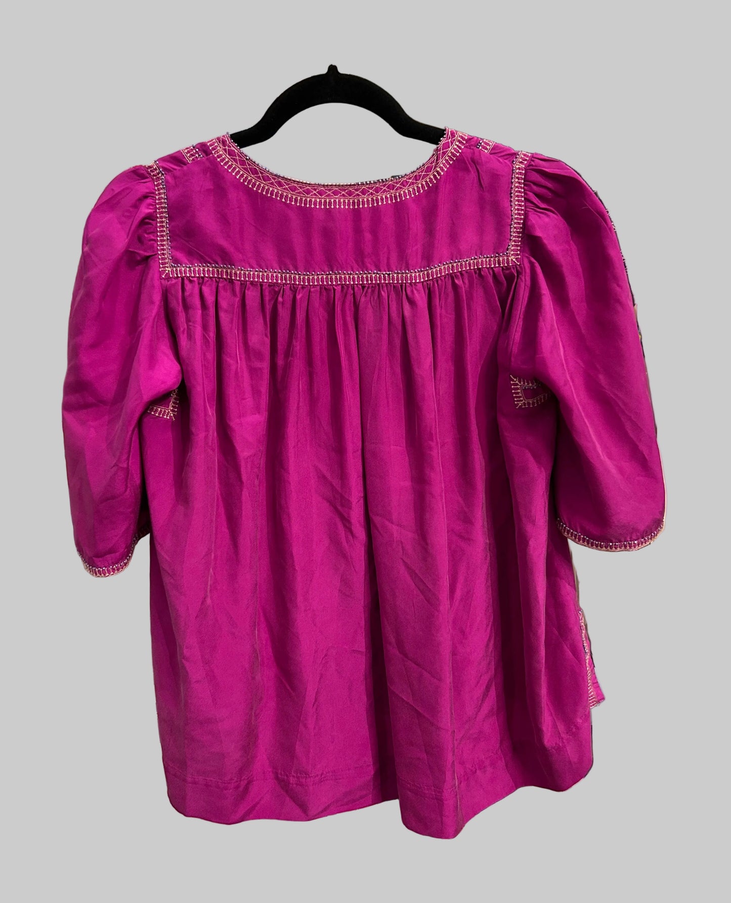 ISABEL MARANT Silk Embroidered Blouse - Size 40