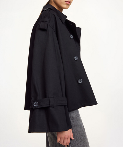 NEW* MALENE BIRGER Alisandra Trench Black - Size 38