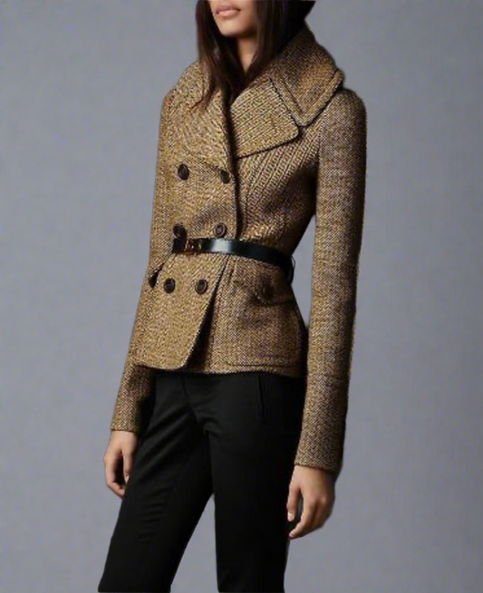 BURBERRY Short Wool Trench - Size XS