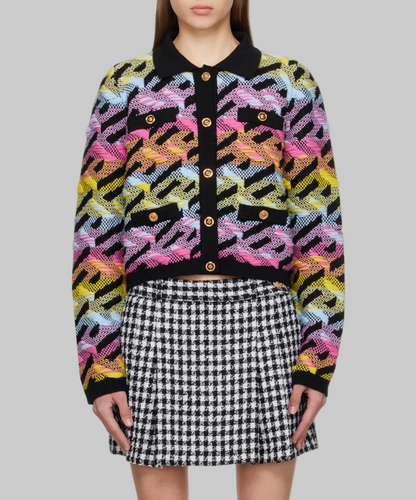 VERSACE Multi Coloured Knit Cardigan - Size 42