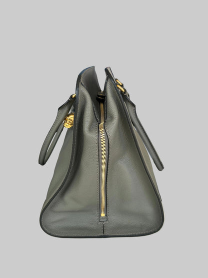 ALEXANDER MCQUEEN Grey Skull Padlock Bag