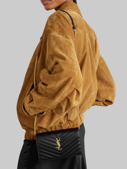 SAINT LAURENT Cassandre Matelassé Textured-Leather Crossbody