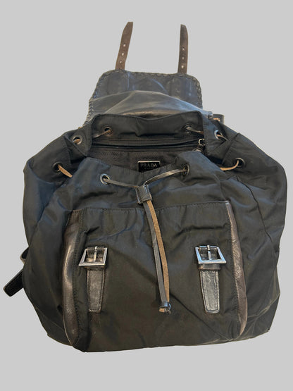 PRADA Vintage Leather & Nylon Backpack