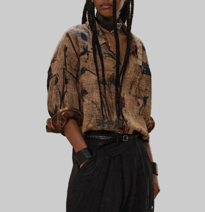 R13 Reversible Plaid/Floral Button Up - Size xs