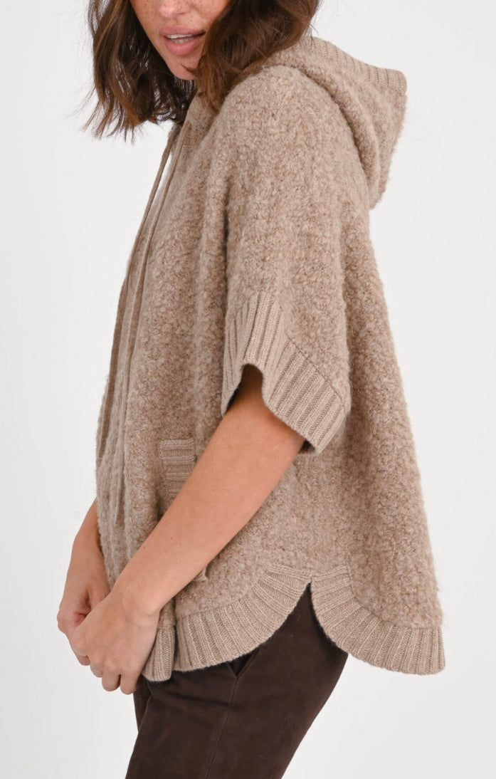 REPEAT Cashmere Knitted zip Cardigan - Size OS