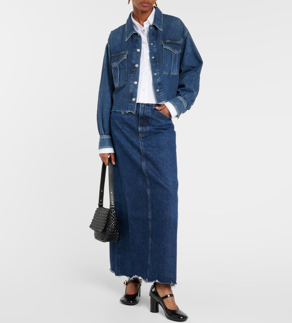 AGOLDE
Hilla denim maxi skirt - Size 30
