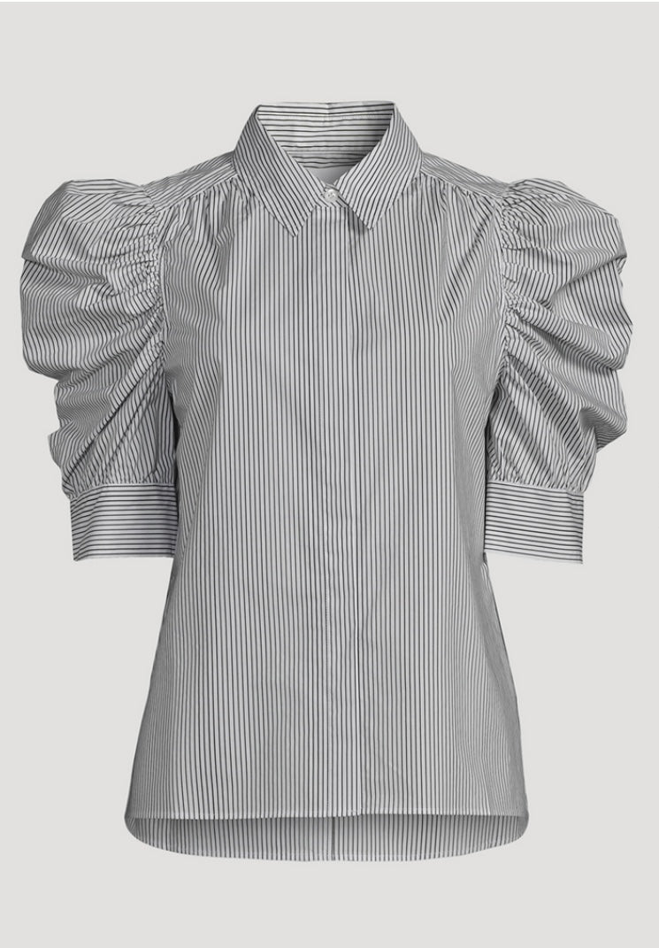 New* FRAME
Ruched Puff Sleeve Shirt - Size M