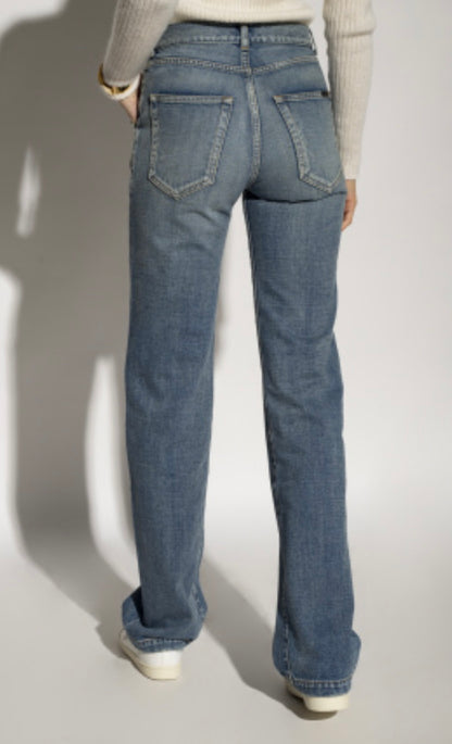 New* Saint Laurent BLUE ‘Jane’ high-waisted jeans - Size 25